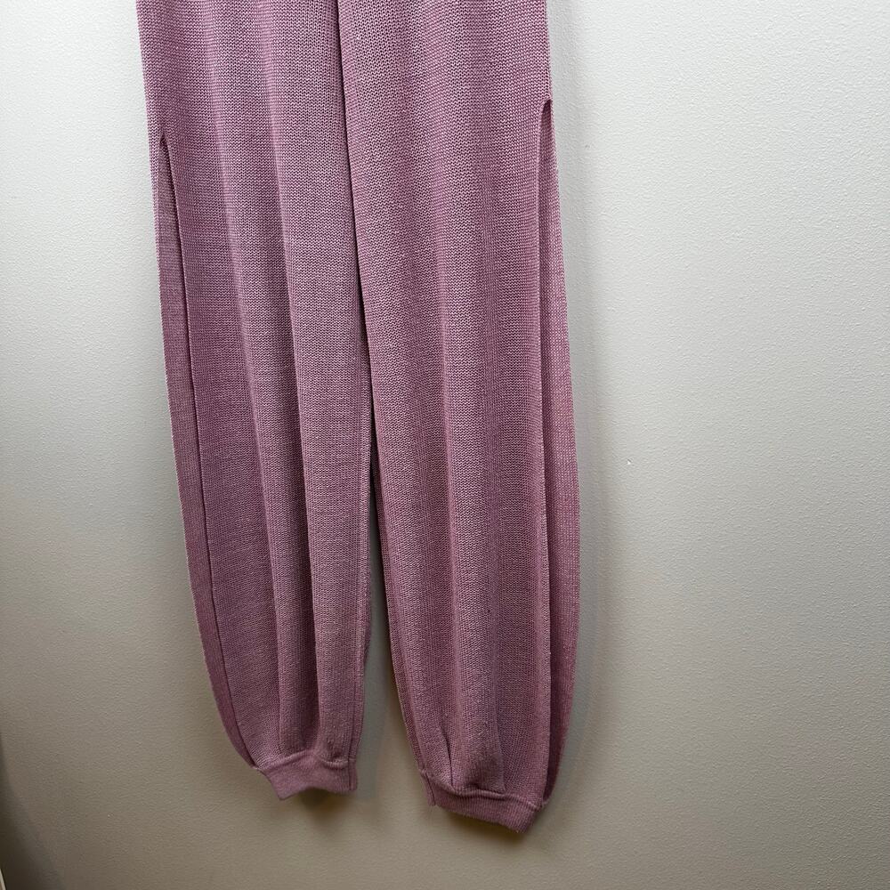 NEW Free People Beach Check It Out Sweater Pants in Floral Dust Combo Lg Comfort - Picture 6 of 16